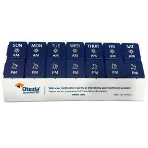 OTEZLA Pill Box 7 Day Organizer holder Storage TRAVEL 2X/Day AMPM Drug Rep Promo
